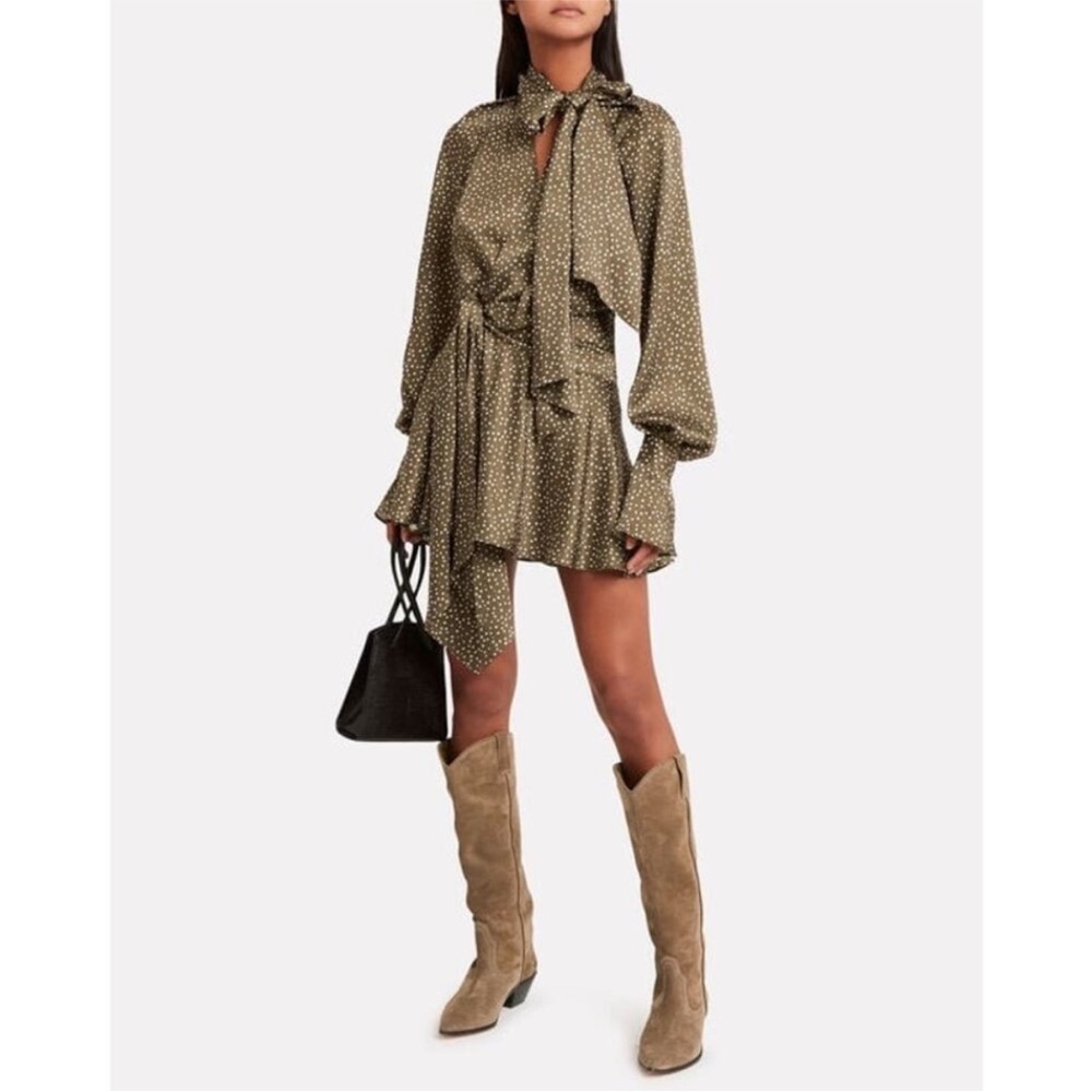 Stylish Green Patterned Dress